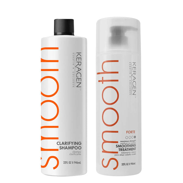 KERAGEN Brazilian Keratin Smoothing Treatment - Professional Frizz Control & Hair Straightening System - Keragen