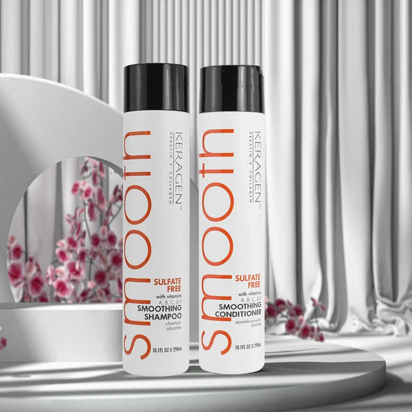 Keragen - Smoothing Shampoo and Conditioner Set with Keratin and Collagen - Keragen