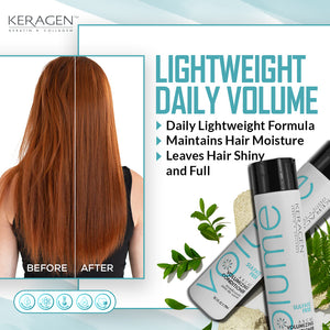 KERAGEN Volumizing Conditioner - For Fine Hair with Keratin & Collagen - Keragen