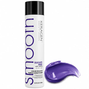 KERAGEN Sulfate-Free Color Enhance Purple Conditioner – Neutralizes Yellow Tones for Blonde & Silver Hair, with Keratin, Panthenol, Vitamins, Collagen & Jojoba Oil - Beauty Market Online