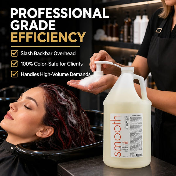 KERAGEN Smoothing Shampoo & Conditioner Set – Sulfate-Free – Keratin & Collagen Infused – Deep Moisture, Strengthens, Protects Color & Repairs with Panthenol – For All Hair Types - Beauty Market Online