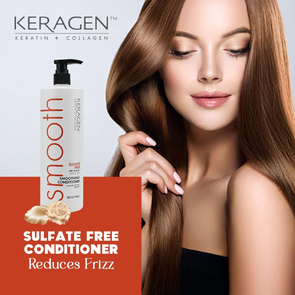 Keragen Smoothing Shampoo & Conditioner — Sulfate-Free Aftercare