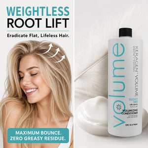 KERAGEN Volumizing Shampoo & Conditioner Duo - For Fine Hair with Keratin & Collagen