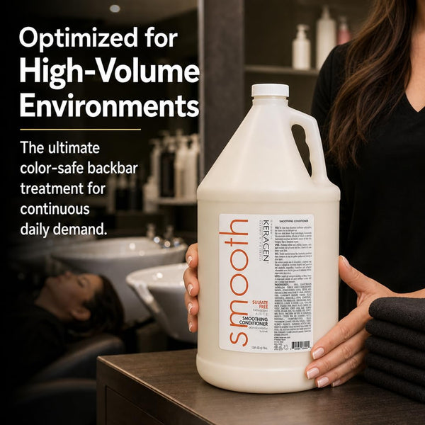 KERAGEN Smoothing Shampoo & Conditioner - Keratin & Collagen Infused Frizz Control System