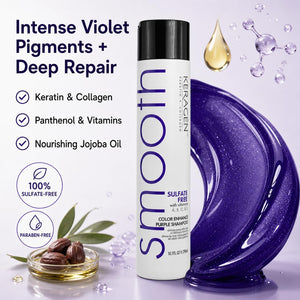 KERAGEN Purple Shampoo & Conditioner - Toning System for Blonde & Silver Hair