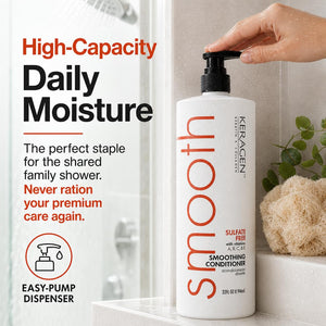 KERAGEN Smoothing Shampoo & Conditioner - Keratin & Collagen Infused Frizz Control System