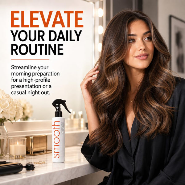 KERAGEN Heat Protectant Spray - Thermal Protection with Keratin & Collagen