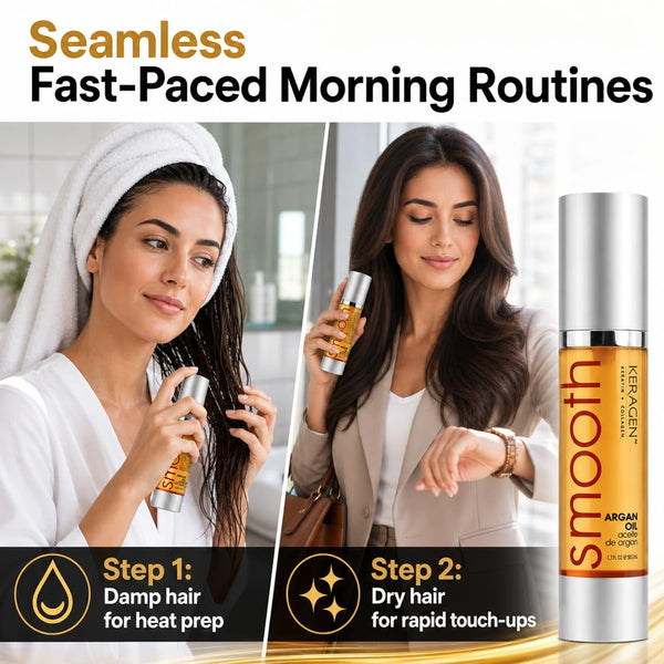 KERAGEN Nourishing Hair Serum 1.7 oz with Argan Oil