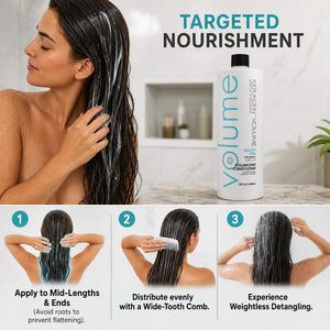 KERAGEN Volumizing Shampoo & Conditioner Duo - For Fine Hair with Keratin & Collagen
