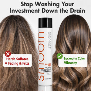 KERAGEN Smoothing Shampoo & Conditioner - Keratin & Collagen Infused Frizz Control System