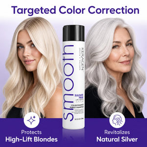 KERAGEN Purple Shampoo & Conditioner - Toning System for Blonde & Silver Hair
