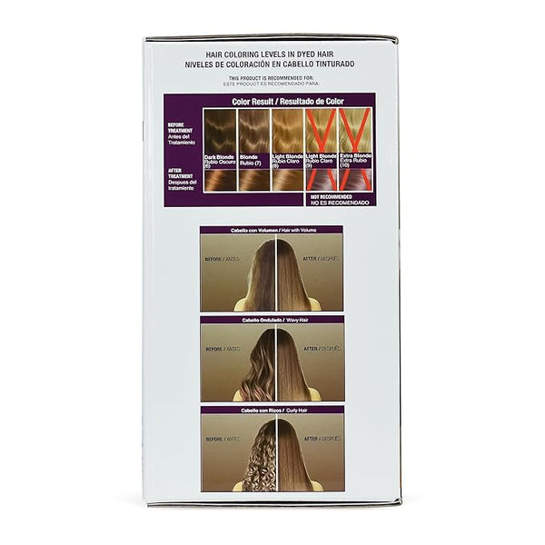 KERAGEN At-Home Hair Straightening Kit for Blonde Hair – Formaldehyde-Free Smoothing Treatment for Frizz-Prone Hair | 12-Week Humidity-Proof Results | Fine, Medium & Coarse Hair Types | Organic Ingredients