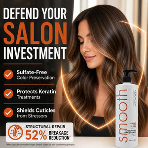 Keragen - Smoothing Shampoo and Conditioner Set with Keratin and Collagen