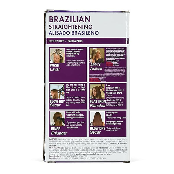 KERAGEN At-Home Hair Straightening Kit for Blonde Hair – Formaldehyde-Free Smoothing Treatment for Frizz-Prone Hair | 12-Week Humidity-Proof Results | Fine, Medium & Coarse Hair Types | Organic Ingredients