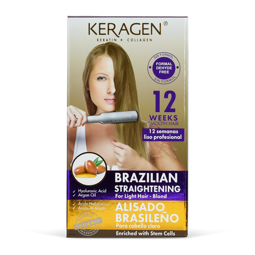 Keragen Brazilian Straightening Kit - Blonde Hair
