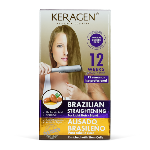Keragen Brazilian Straightening Kit - Blonde Hair