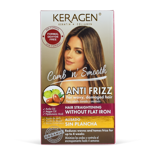 Keragen Anti-Frizz Straightening Kit - No Flat Iron