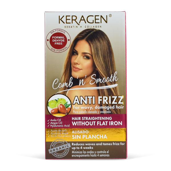 Keragen Anti-Frizz Straightening Kit - No Flat Iron