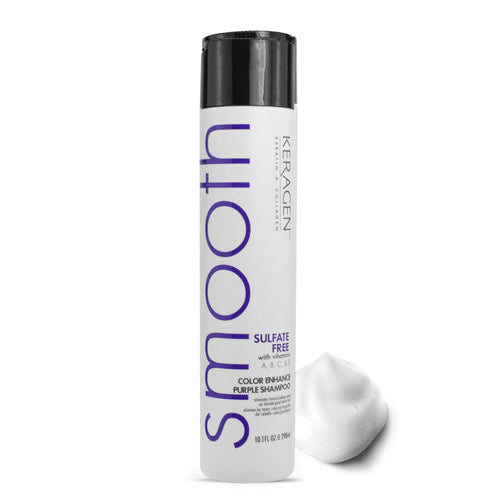 KERAGEN Sulfate-Free Color Enhance Purple Conditioner – Neutralizes Yellow Tones for Blonde & Silver Hair, with Keratin, Panthenol, Vitamins, Collagen & Jojoba Oil - Beauty Market Online