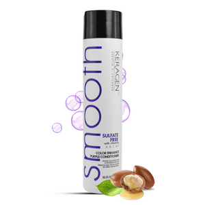 KERAGEN Sulfate-Free Color Enhance Purple Conditioner – Neutralizes Yellow Tones for Blonde & Silver Hair, with Keratin, Panthenol, Vitamins, Collagen & Jojoba Oil - Beauty Market Online