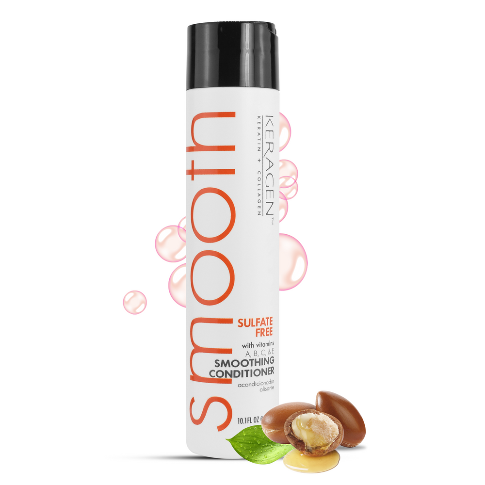 KERAGEN Smoothing Shampoo & Conditioner - Keratin & Collagen Infused Frizz Control System - Keragen