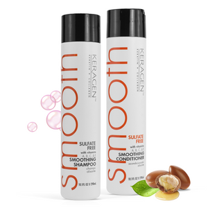 KERAGEN Smoothing Shampoo & Conditioner Set – Sulfate-Free – Keratin & Collagen Infused – Deep Moisture, Strengthens, Protects Color & Repairs with Panthenol – For All Hair Types - Beauty Market Online