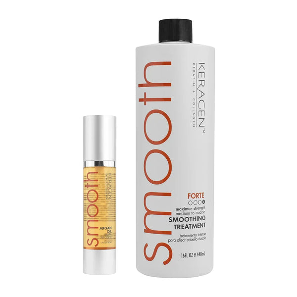 KERAGEN - Brazilian Keratin Smoothing Treatment Forte and Moroccan Argan Oil - Keragen