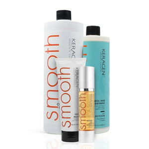KERAGEN Brazilian Keratin Treatment Kit - Formaldehyde-Free Smoothing System with Argan Oil - Keragen