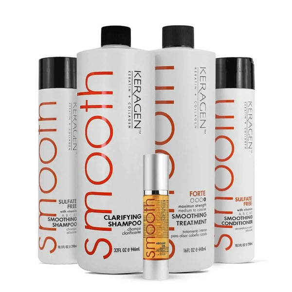 Keragen Brazilian Keratin Hair Treatment – Premium Straightening Cream, Sulfate-Free Anti-Frizz Formula, Perfect for Dry & Damaged Hair, Complete Kit Combo Set - Keragen