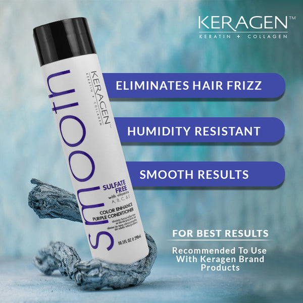 KERAGEN Purple Shampoo & Conditioner - Toning System for Blonde & Silver Hair - Keragen