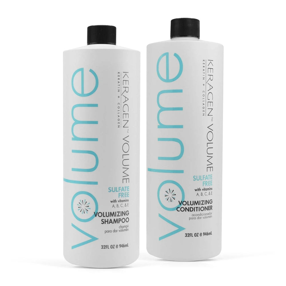 Keragen Volumizing Shampoo and Conditioner Set - 32oz - Keragen