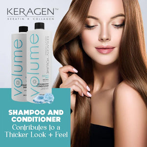 Keragen Volumizing Shampoo and Conditioner Set - 32oz - Keragen