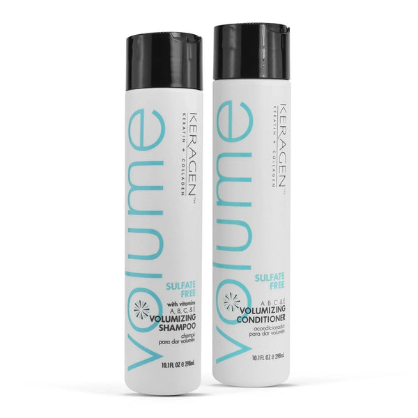 Keragen Volumizing Shampoo and Conditioner Set - 10oz - Keragen