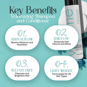 Keragen Volumizing Shampoo and Conditioner Set - 10oz - Keragen