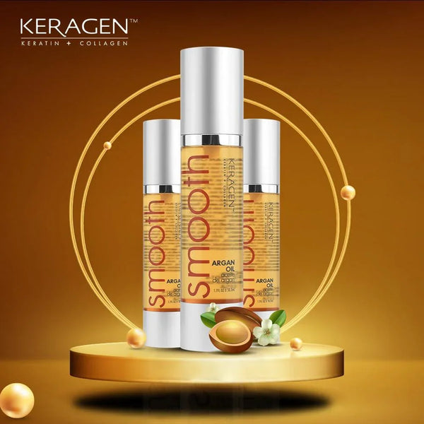 KERAGEN Nourishing Argan Oil Hair Serum for Dry & Damaged Hair - Keragen