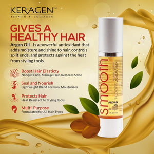 KERAGEN Nourishing Hair Serum 1.7 oz with Argan Oil