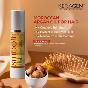 KERAGEN Nourishing Hair Serum 1.7 oz with Argan Oil