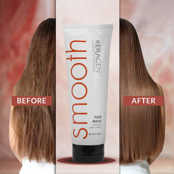 KERAGEN - Deep Moisturizing Hair Mask for Dry & Damaged Hair (8 Oz) - Repairs, Restores, Frizz-Free, Infused with Keratin, Panthenol, Collagen & Jojoba Oil - Beauty Market Online