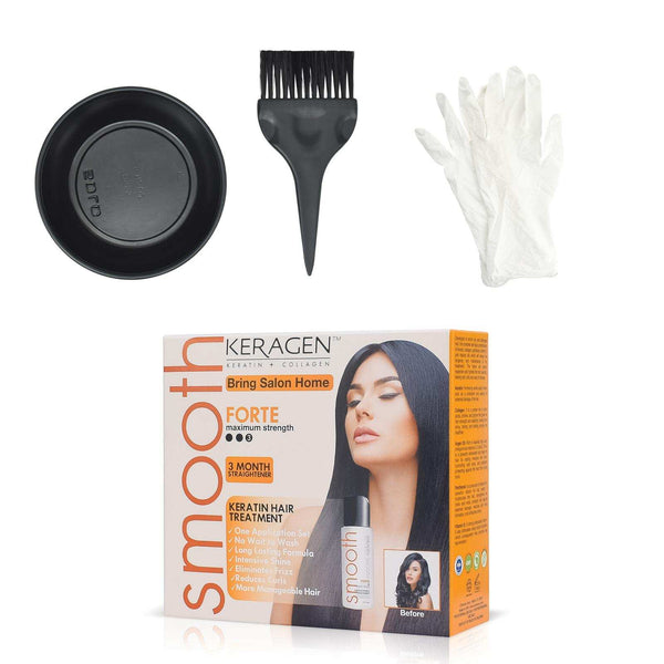 KERAGEN Brazilian Keratin Treatment - Professional Smoothing Kit for Frizzy Hair - Keragen