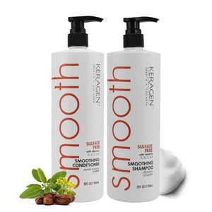 Keragen - Smoothing Shampoo and Conditioner Set with Keratin and Collagen - Keragen