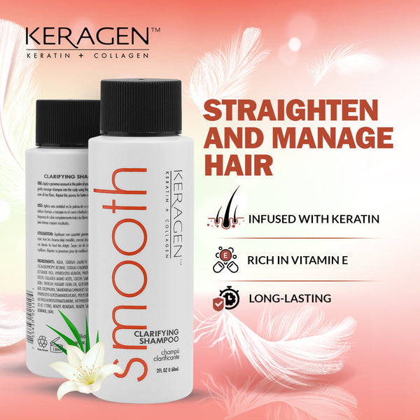 KERAGEN Clarifying Shampoo - Deep Cleansing with Keratin & Collagen - Keragen