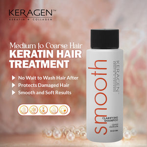 KERAGEN - Clarifying Shampoo with Keratin and Collagen - Deep Cleansing, Purifying, Refresh and Reset Damaged, Color-Treated Hair, Removes Buildup and Residue from Scalp - For All Hair Types - Beauty Market Online