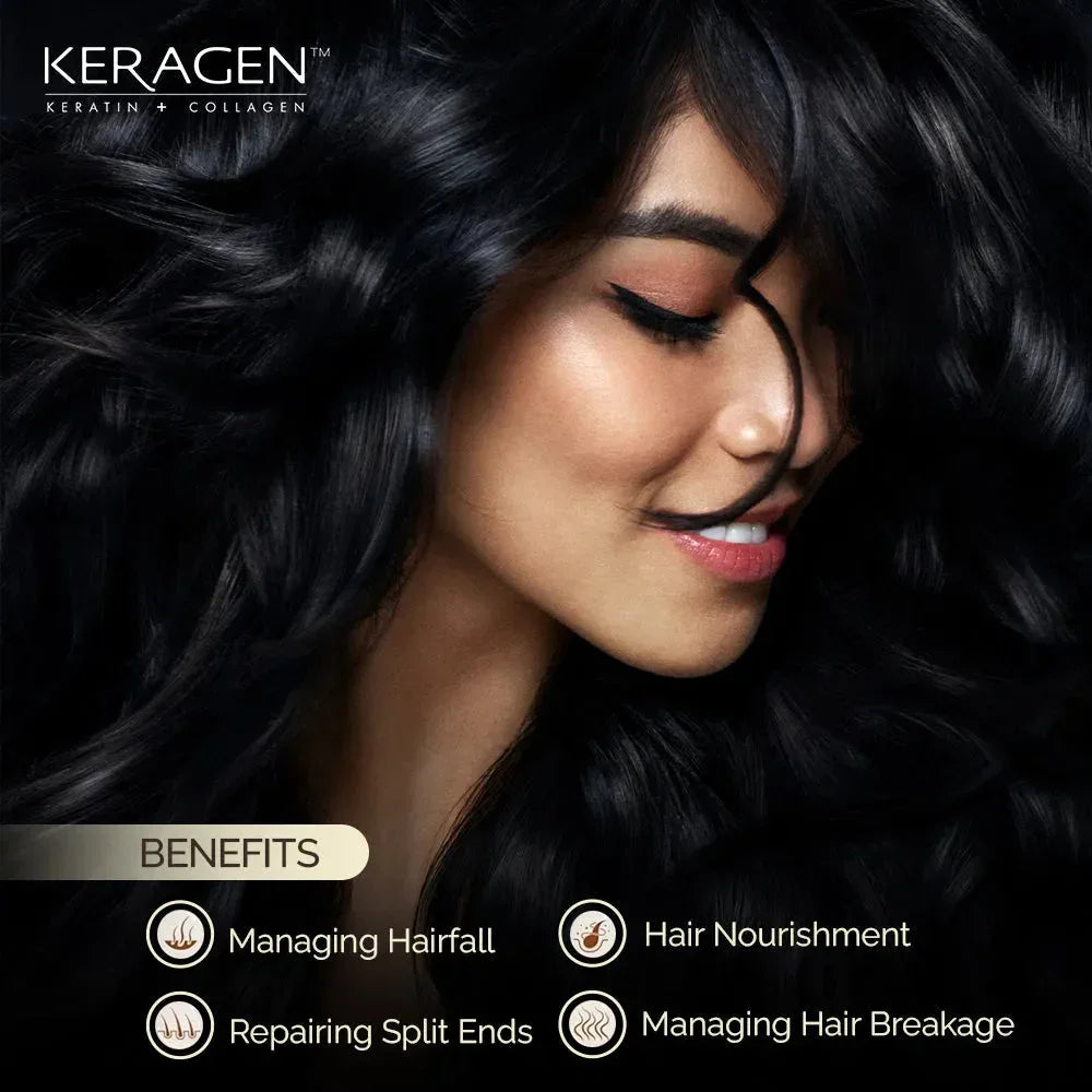 KERAGEN Professional Hair Care & Styling Kit - Salon Quality Argan Oil Treatment Set - Keragen