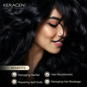 KERAGEN Professional Hair Care & Styling Kit - Salon Quality Argan Oil Treatment Set - Keragen