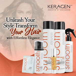KERAGEN Professional Hair Care & Styling Kit - Salon Quality Argan Oil Treatment Set - Keragen