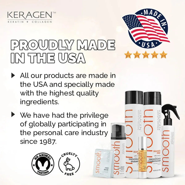 KERAGEN Professional Hair Care & Styling Kit - Salon Quality Argan Oil Treatment Set - Keragen